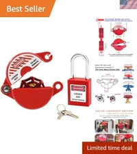 Outdoor Faucet Lockout Device with Security Padlock - 1-2.5 Inch Handles