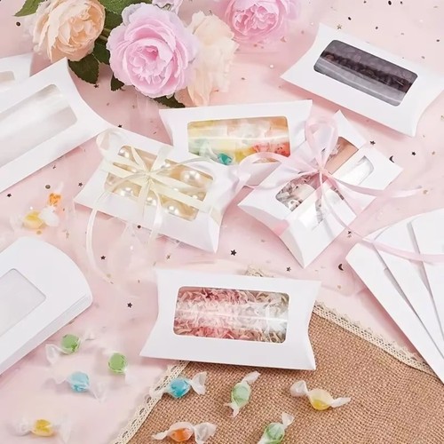 10pcs Kraft Paper Gift Folding Paper Box Wedding Birthday Party Supplies - Picture 9 of 15