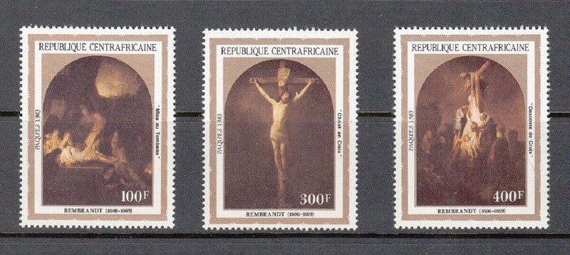 CENTRAL AFRICA REPUBLIC (CAR) 1983 #585-587 MNH EASTER - PAQUES