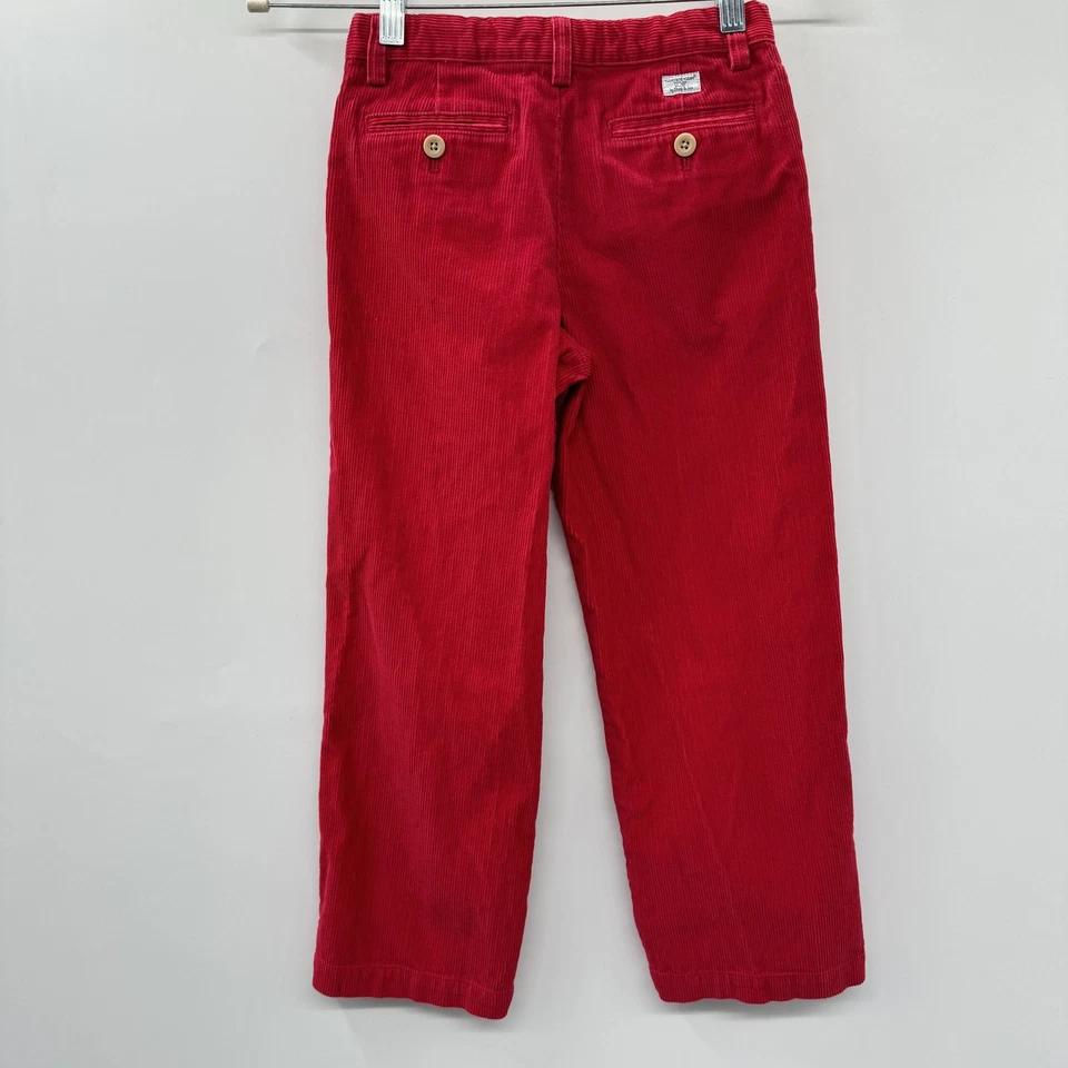 Pantalones de vestir de pana Vineyard Vines para niños talla 7 clásicos rojos algodón vacaciones invierno Foto 3 de 4