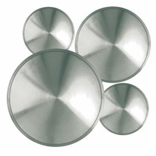 Set Of 4 Hubcaps 14 Inch Brushed Steel Wheel Covers For Standard Steel Wheels