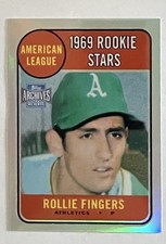 ROLLIE FINGERS 2001 Topps Archives Reserve Chrome Refractor 1969 reprint - A's
