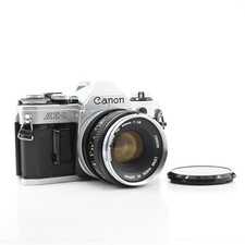 Canon AE-1 SLR Film Camera Kit w/ FD 50mm 1.8 BL Lens 453