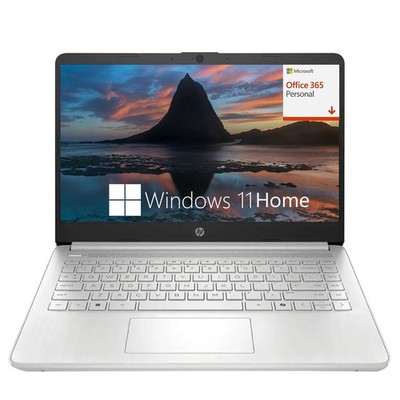 HP 14'' HD Laptop, Intel Processor N150, 4GB RAM, 128GB UFS, Win11 Home, Silver