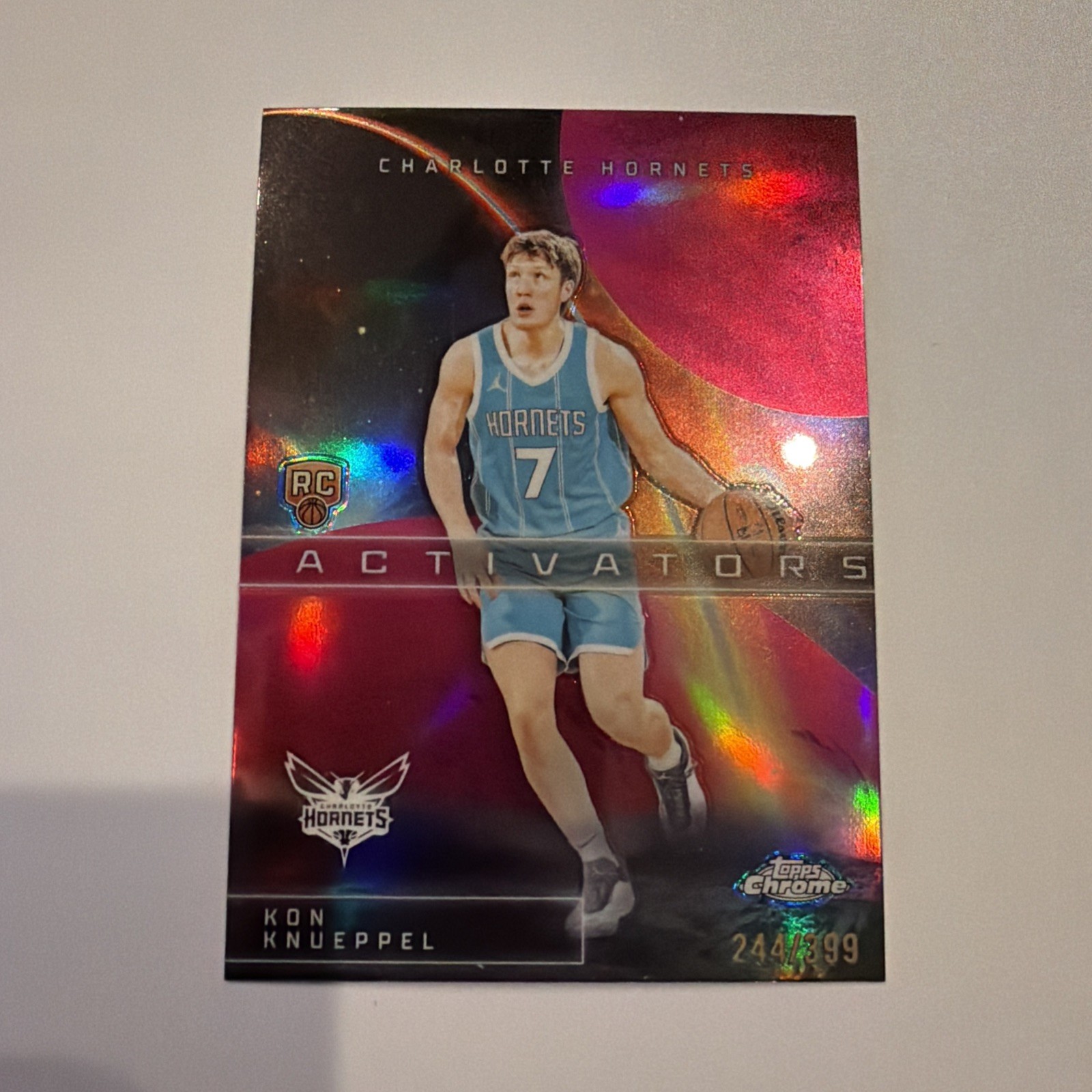 2025-26 Topps Kon Knueppel Chrome Activators Numbered Rookie Card /399