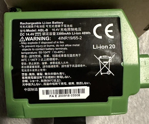 ABL B for iRobot Roomba S9 9150 S9+S9550 9550 + S9 Plus S955020 S9550 14.4V 48wh