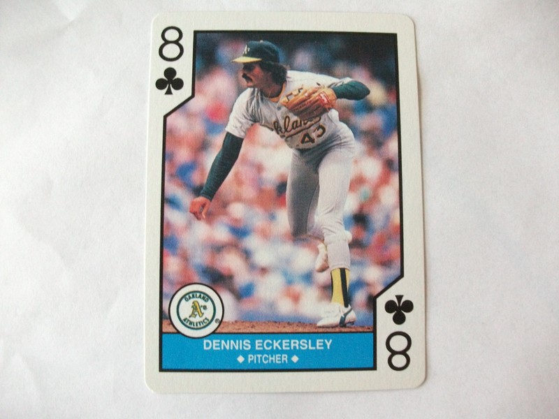 1990 US Playing Cards Major League All Stars Dennis Eckersley 8 of Clubs