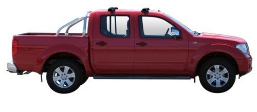 2x BLACK Cross bar / Roof rack for Nissan Navara D40 Double Cab 2006-2015 - Picture 6 of 6