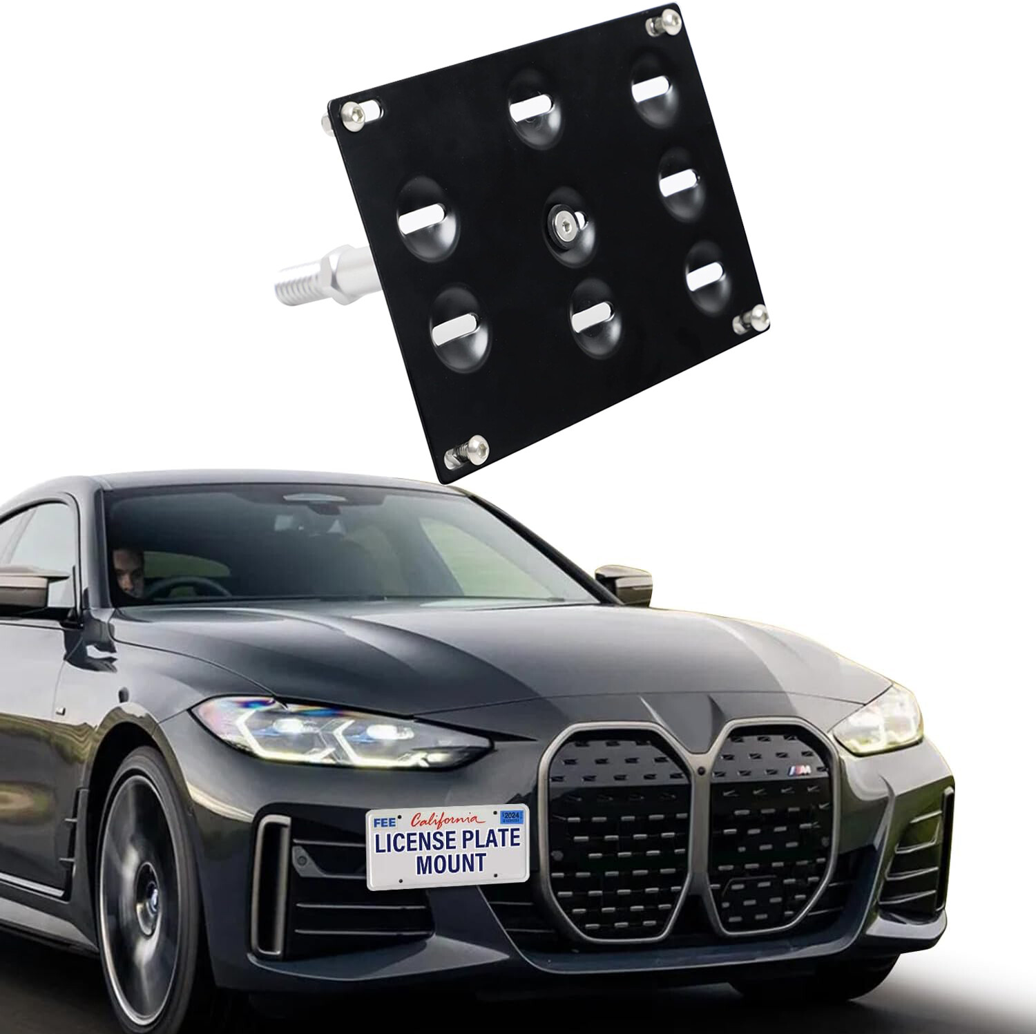2021-2025 BMW i4 420i 430i Front Bumper Tow Hook License Plate Mount Bracket  