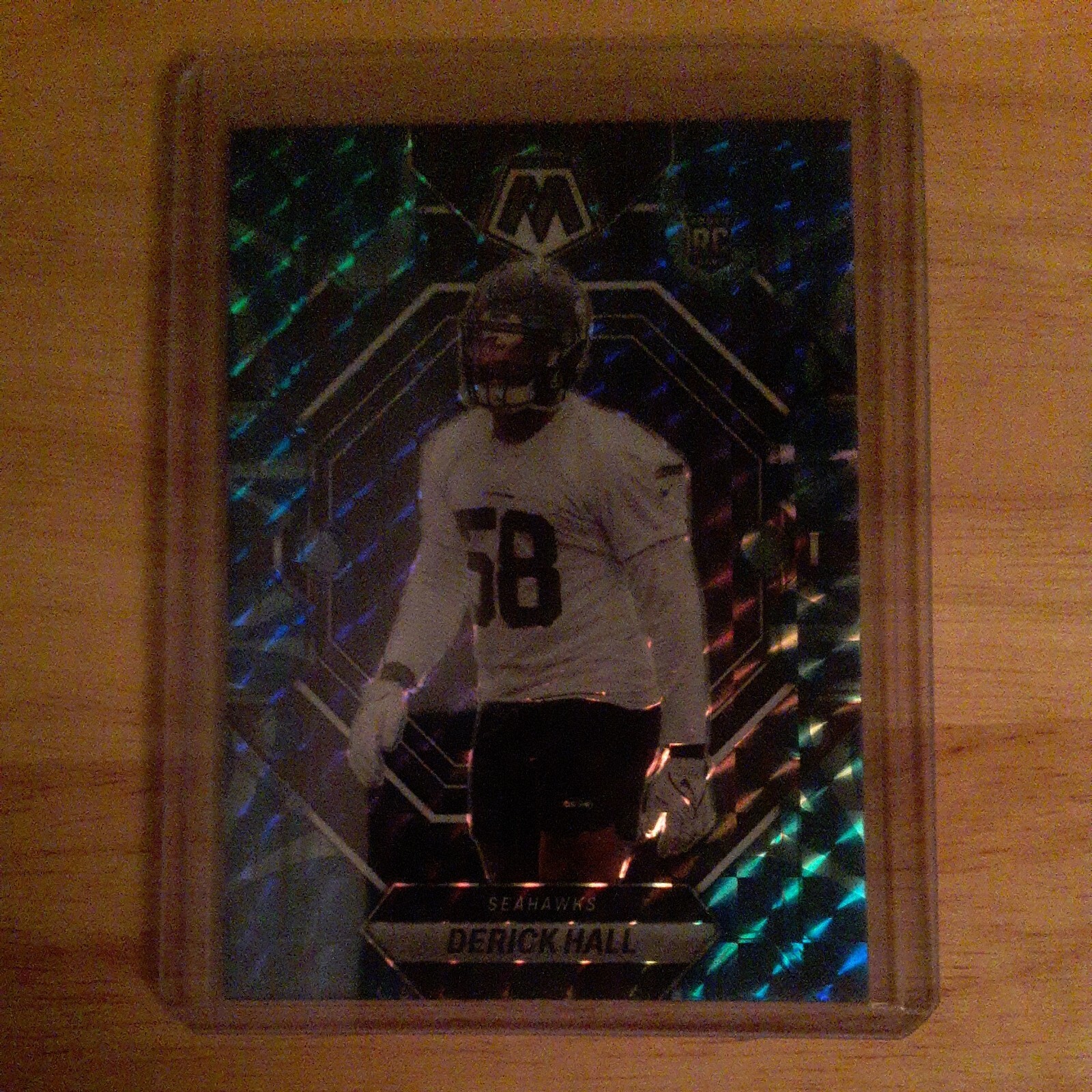 Derick Hall *RC* 2023 Panini Mosaic *Blue Reactive Prizm* Rookie Card