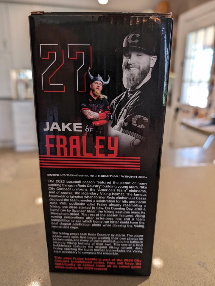 JAKE FRALEY BOBBLEHEAD!!! 2024 CINCINNATI REDS SGA!!! NIB eBay