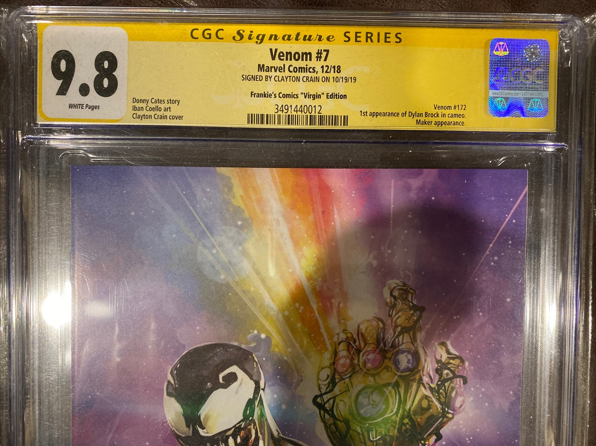 VENOM 7 SS 9.8 CGC SS Virgin Variant by Clayton Crain CGC Infinity