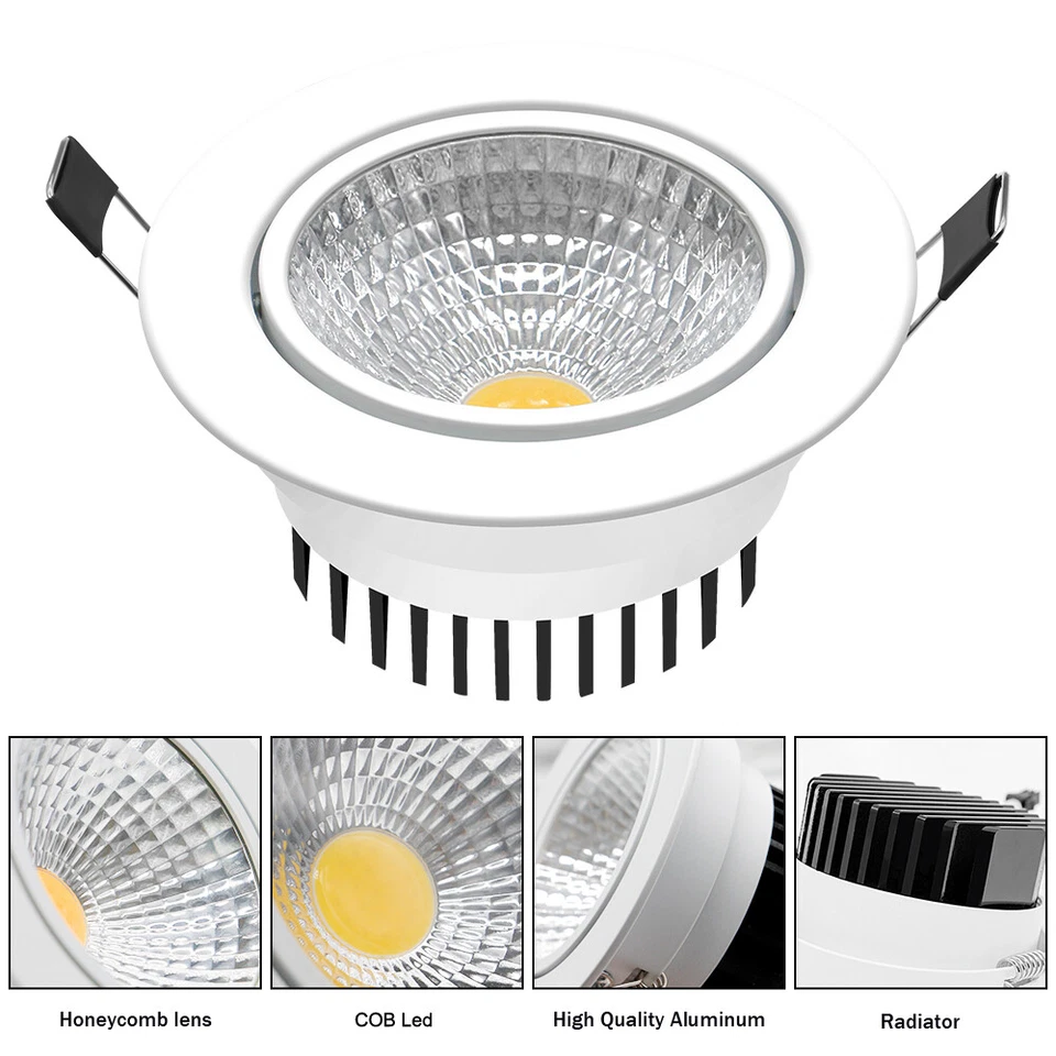 Dimmable Recessed Led Ceiling Downlight COB Spotlight Lamp 12/15/20W 110V 220V - Image 4 of 4