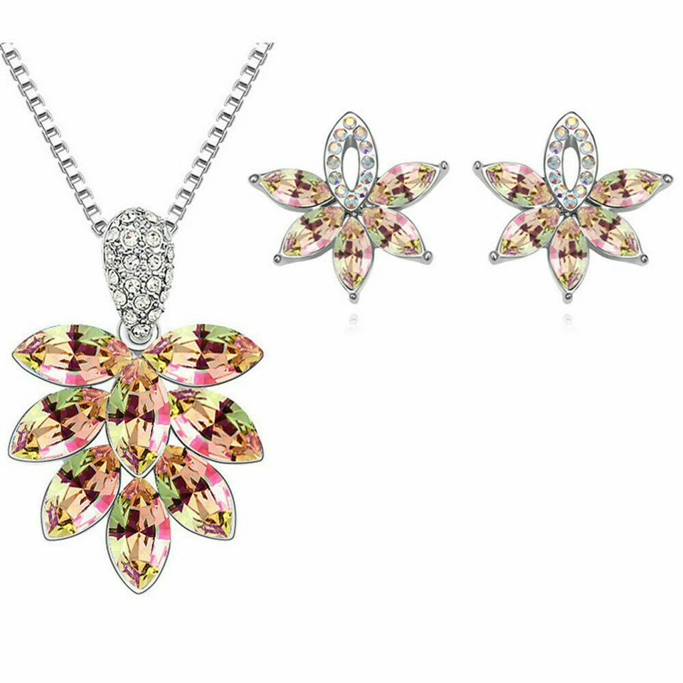 CADENA COLGANTE Y PENDIENTES CON PIEDRAS,COLOR CHAMPAN ,SIMPLES,MODERNO,ELEGANTE - Imagen 1 de 2