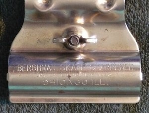 Antique Berghman Skate Sharpener~Chicago ILL Patented April 6 1920~Block Letters