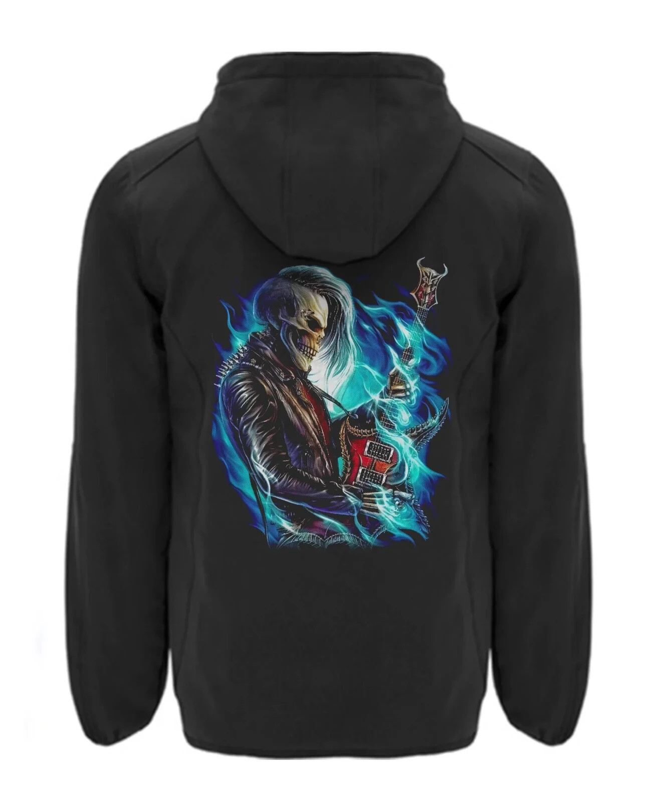 Cazadora de Soft Shell con diseño de Calavera - Rock and roll. Cortavientos