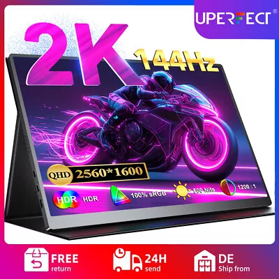 UPERFECT 144HZ Monitor 16.0 Pulgadas Portátil Móvil IPS Pantalla 2K 2560x1600 A