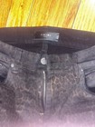 Amiri Mike leopard broken knee foil metallic denim jeans size 32 waist w ripped — photo 5