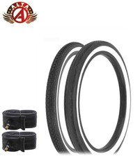 SCHWINN STYLE WHITEWALL BRICK 20X 1.75 S2  20 X 2.125 S2 STINGRAY TIRE W/TUBES.