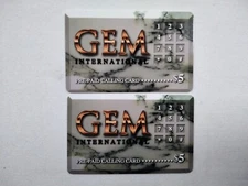 GEM International Phone Card Set Of 2 Unused