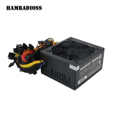 1800W Desktop Industrial PC Mining Power Supply Server Support 6 Graphics Cards
