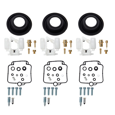 3x Carburettor Carb Rebuild Repair Kit For Triumph Thunderbird 96-04 + Diaphragm