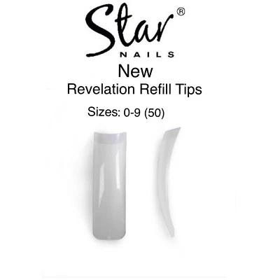 Star Nails New Revelation refill tips sizes 0-9 (x50)