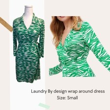 Laundry Green Wrap dress green