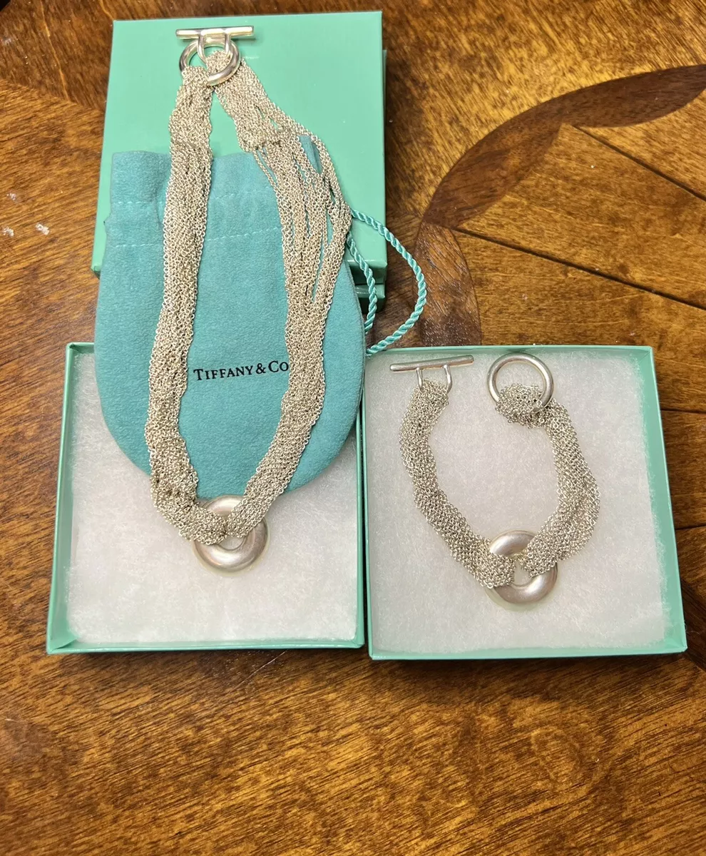 Tiffany silver deals mesh necklace