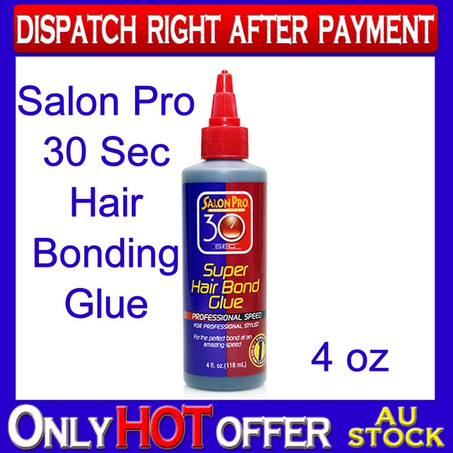 2x Original Salon Pro 30 sec Hair Extension Bonding Black Glue 4 oz