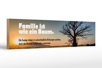 Holzschild Spruch 46X10 Cm Familie Ist Wie Baum Die Zweige Deko Schild