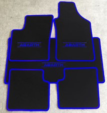 Autoteppich Kofferraummatte Set für Fiat 500C Abarth  schwarz blau 5tlg Velours