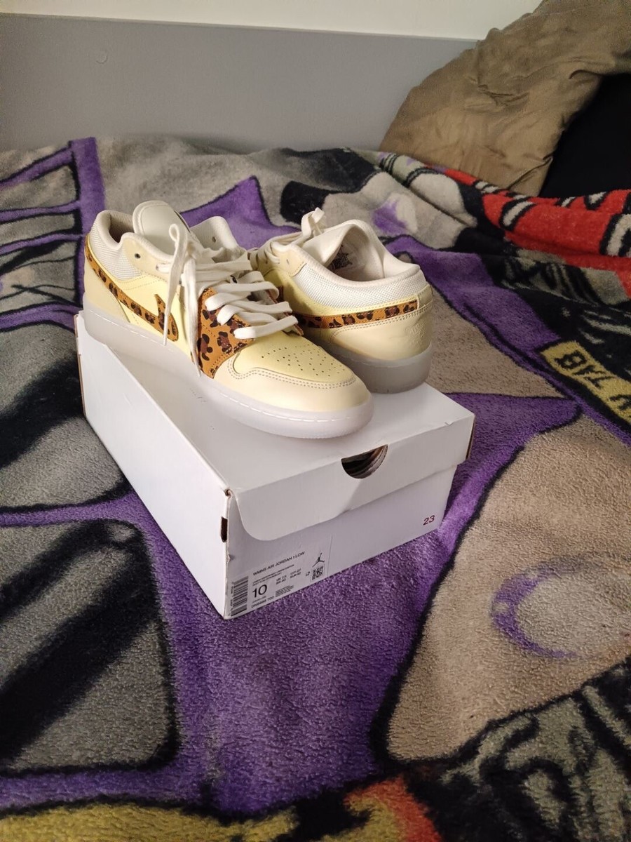 Air Jordan Low Trainers, Lemon Drop Leopard Print UK