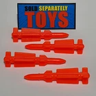 Vtg GI Joe Mobile Command Center SET of 4 MISSILES 1987 playset MCC orange part