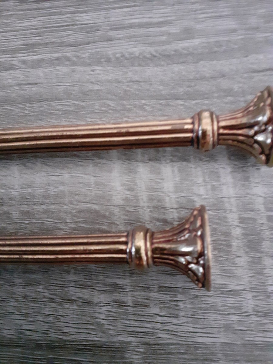 ANCIEN CROCHET PATÉRE embrasse rideaux en bronze. EUR 12,00 - PicClick FR