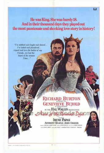 ANNE OF THE THOUSAND DAYS Movie POSTER 27x40 Richard Burton Genevieve Bujold - Picture 1 of 1