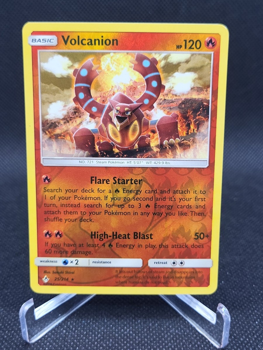 Pokémon TCG Volcanion Unbroken Bonds 25/214 Reverse Holo Rare-NM
