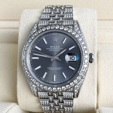 Rolex Datejust Diamanten 41mm Iced Out 2024 UNWORN Brillanten Diamonds 126300