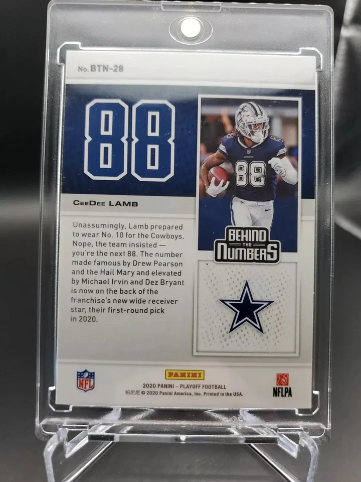 CEEDEE LAMB ROOKIE 2020 RC PANINI WITH CASE NFL DALLAS COWBOYS - Image 4 of 4