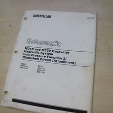 Caterpillar M318 M320 EXCAVATOR Hydraulic System Shop Schematic manual service
