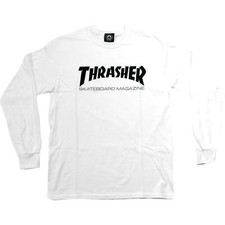 Thrasher Magazine Skate Mag White Men's Long Sleeve T-Shirt - X-Large