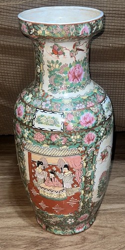 LARGE Antique Chinese Canton Famille Rose Medallion Porcelain Vase STUNNING - Picture 3 of 16