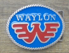 Waylon Jennings Flying W Blue Background Red Eagle new