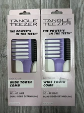 2 pack ~Tangle Teezer The Wide Tooth Comb for Curly Hair, Double-Sided Lilac