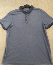 Men’s TU polo shirt size L in grey blue colour