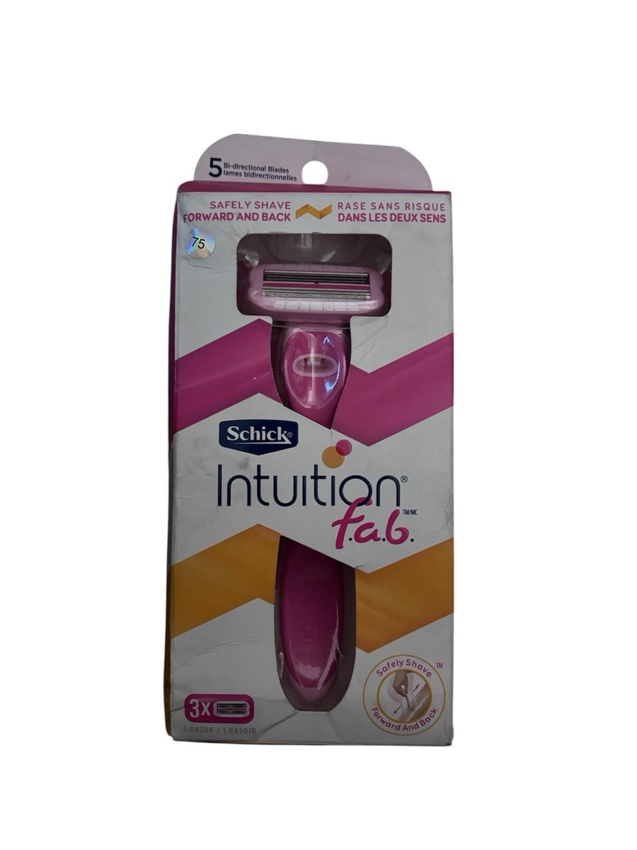 Schick Intuition Fab Razor Handle + 2 Blades New Shave Forward