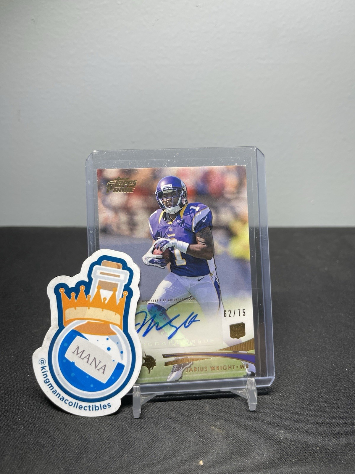 Jarius Wright Topps Prime #12 Autograph-Gold