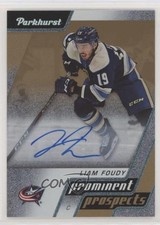 2020-21 Upper Deck Parkhurst Prominent Prospects Gold Liam Foudy #PP2 Auto n1u