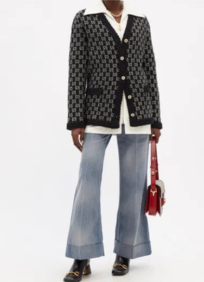 Gucci Wool GG Jacquard Cardigan Black - BNWT 644570XKBN1