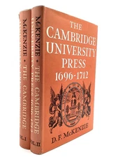 D F McKenzie / CAMBRIDGE UNIVERSITY PRESS 1696-1712 A Bibliographical Study 1st